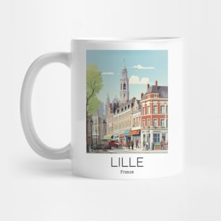 A Vintage Travel Illustration of Lille - France Mug